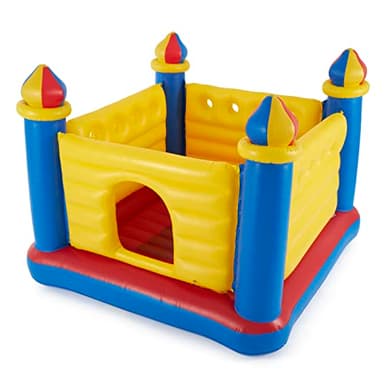 Intex Inflatable Colorful Jump-O-Lene Castle Bounce House, for 2 Kids Ages 3-6 - Large Blow-Up Indoor Outdoor Children's Bouncer Jumper Playhouse