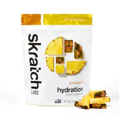 Skratch Labs Hydration Sports Drink Mix – Real‑Fruit Electrolyte Powder for Fast Hydration & Endurance | Pineapple | 20 Servings | Vegan, Non‑GMO, Clean Ingredients