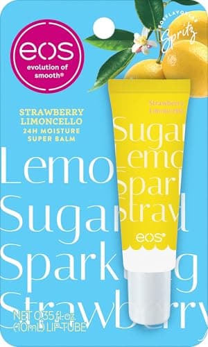 eos Limited Edition 24H Moisture Super Balm, Strawberry Limoncello - Hydrating, Moisturizing Lip Treatment, For Dry Lips, Shea Butter, Cruelty-Free, 0.35 fl oz