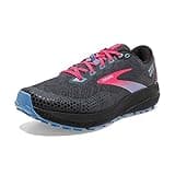 Brooks Women’s Divide 3 Trail Running Shoe - Ebony/Black/Diva Pink - 6.5 Medium