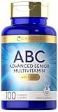 Carlyle Senior Multivitamin for Over 60 | 100 Caplets | with Lutein & Lycopene | ABC Advanced Supplement for Men and Women | Non-GMO, Gluten Free