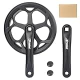 BALINGE Prowheel Crankset 170mm 48T Crankset 170mm Universal Square Crankset Set Double Chain Cover 170MM Crank Aluminium Alloy Arm for Single/1/6/7/8 Speeds City Bike,Fat Bike,E-Bike,Folding Bike