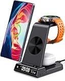 Wireless Charger for Samsung, 3 in 1 Wireless Charging Station for Samsung Galaxy S24 Ultra/S23 Ultra/S22/S21/Note 20/Z Flip 6/Fold 6, Charger for Samsung Galaxy Watch Ultra/7/6/5, Galaxy Buds 2/2 Pro