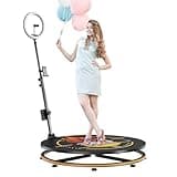 360 Photo Booth Machine,360 Photo Booth Machine for Parties with PhotoBooth Chacktok VIP,Software APP Remote Automatic Slow Motion Rotating 360 Video Camera Booth for 1-3 People