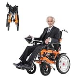 Electric Wheelchair for Adults,20" Widened Seat Foldable Electric Wheelchair,20 Miles Long Range Compact Electric Wheelchairs,Heavy Duty All Terrain Electric Wheelchairs,330 lbs Capacity,500W Motor