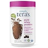 Simply tera's Pure Whey Protein Powder - Dark Chocolate Clean Protein Powder, Grass Fed Whey Protein Powder Without Artificial Sweeteners, Clean Label, Non-GMO, Kosher, rBGH-Free - 12 Oz