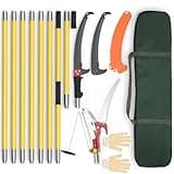 LETYANGER Pole Saws for Tree Trimming, 7.3-27 ft Extendable Tree Trimmers Long Handle Pruner, Sharp Steel Blade and Scissors High Branches Trimming, Tree Pruner, Tree Saw