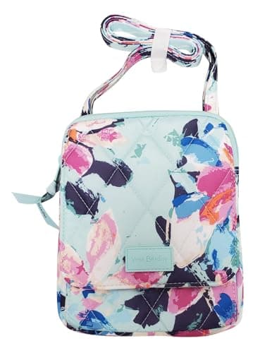 Vera Bradley Cotton Mini Hipster Crossbody Purse with RFID Protection (Floating Blossoms, One Size)