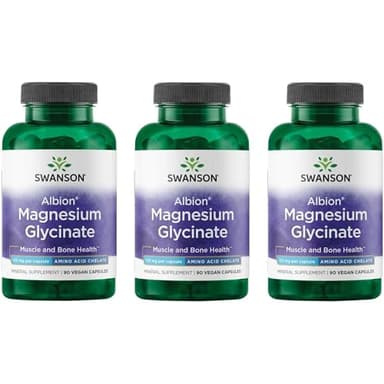 Swanson Chelated Magnesium 133 Milligrams 90 Capsules (3 Pack)