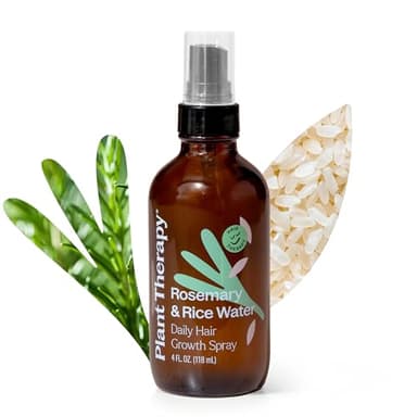 Plant Therapy Rosemary & Rice Water Spray 4 oz Daily Hair Growth Spray, Maximizes Natural Hair Growth, Boosts Strength & Elasticity, Adds Volume & Shine