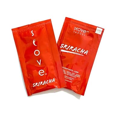 Scove Sriracha Hot Chili Sauce Packets, Case of 400 Portion Packets, Perfect Single-Serve Size for Delivery and Takeout