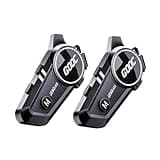 JZAQ Motorcycle Helmet Bluetooth Headset Helmet Bluetooth Intercom 2 Riders Noise Cancellation Speakers Communication Systems Motorcycle Riding/ski/Cycling/Sports（2PC）