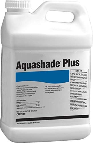 Aquashade Plus Pond Dye 2.5 Gallon Double-Concentrated EPA-Registered Aquatic Plant Growth Control and Algaecide, Long-Lasting Shade, Safe for Fish, Livestock and Irrigation