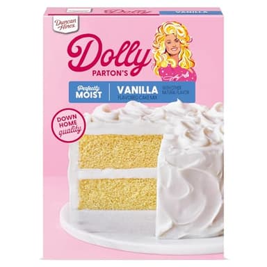 Duncan Hines Dolly Parton's Vanilla Flavored Cake Mix, Easter Baking, 15.25 oz.