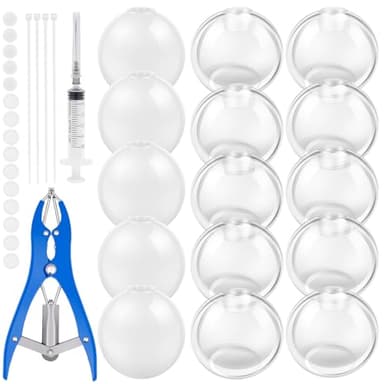 DIY Stress Ball Making Kit ,15 PCS TPR Skins with Expander & Vacuum Tool, Complete Squishy Maker Kit for Adults Kids, ASMR Sensory Stress Relief Toys, Customizable Self-Care Gift for Office & Anxiety