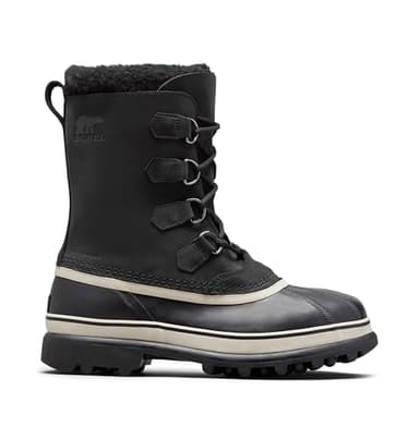 Sorel Men's CARIBOU WP, Black/Dark Stone, 12