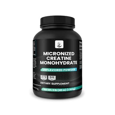 PURE ORIGINAL INGREDIENTS Micronized Creatine Monohydrate, 272 Servings, No Fillers, Unflavored (3 Pounds)