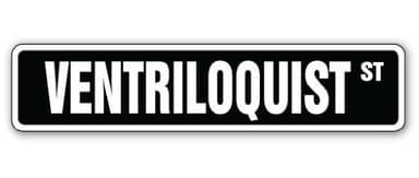 Ventriloquist Street Sign Puppet Dummy Doll Hobby Performer | Indoor/Outdoor | 18" Wide