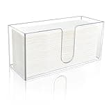 1Pack Acrylic Countertop Paper Towel Holder, Paper Towel Dispenser Countertop/Acrylic Napkin Holder(5mm Acrylic) C-fold or MultiFold Trifold Paper Towels for Bathroom, Kitchen,Restaurant (1)