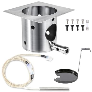 QuliMetal 304 Stainless Steel Fire Burn Pot and D2 Hot Rod Ignitor Kit for Traeger Pro 575 & 780, Ironwood 650 & 885, Silverton 620 & 810 Wood Pellet Grills with D2 Direct Drive and WiFIRE Technology