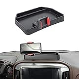 Jeliker for Chevy Silverado Dash Phone Holder Mount, Dashboard Key Holder Storage Tray Accessories for Chevrolet Silverado GMC Sierra 2014-2018 Black