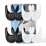 YOLOPARK 4 Pairs Creases Protector for Shoe Sneakers:AF1s,Dunks and More, Anti Creases Protector for Men's 7.5-13 Women 5-8.5 Black White
