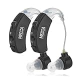 Behind The Ear Sound Amplifier - BTE Hearing Ear Amplification Device and Digital Hearing Aids for Seniors PSAD for The Hard of Hearing, Noise Reducing, Black, by MEDca