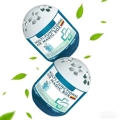 2026 New Air Magic Box, Indoor Air Purification Dust Removal Magic Box, Multi Functional Automatic Dust-Sucking All Day, Pollution-Free, No Noise & Electricity, For Any Room(2pcs,240g)