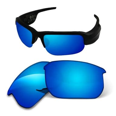 1.6MM Replacement Lenses Compatible With BOSE Tempo BMD0010 Sunglasses, Anti-Scratch and Impact Resistant (Ice Blue Mirrored)