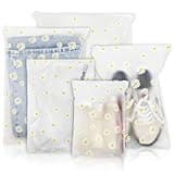 30PCS Travel Storage Bags for Clothes - Clear Reusable Plastic Ziplock, Waterproof Resealable Clothing Zipper Luggage Organizer Pouch for Towels, Shoes, Cosmetics (5 Sizes)
