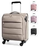 BAGSMART Underseat Carry on Luggage with Wheels, Soft Underseat Travel Luggage with PVC Wet/Dry Pockets, Lightweight Soft Personal Item Suitcase for Short Trip,Came