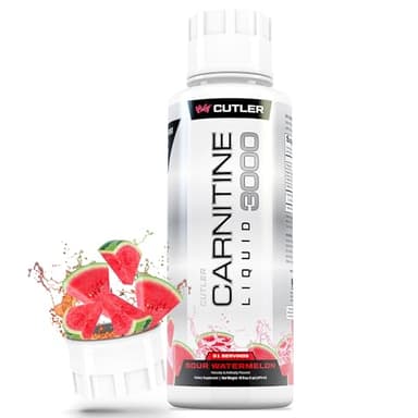 Cutler Nutrition Liquid L-Carnitine Fat Burner Supplement with Acetyl L-Carnitine & L-Carnitine Tartrate - Fat Burner Formula for Optimal Absorption, Energy & Muscle Support | Watermelon Flavor