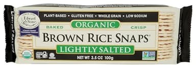 EDWARD & SONS Organic Lightly Salted Brown Rice Snaps, 3.5 OZ