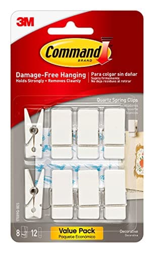 Command Spring Clips, Quartz, (17089Q-8ES), Great for Dorm Décor, Plastic, 8