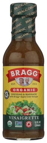 Bragg Organic Vinaigrette Salad Dressing and Marinade - 12 fl oz - Gluten-Free Dressing with Bragg Apple Cider Vinegar