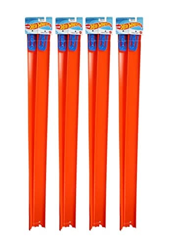 Hot Wheels Tracks Expansion Packs Track Pieces & Connectors 4 Packs of 2 (Straight Track)