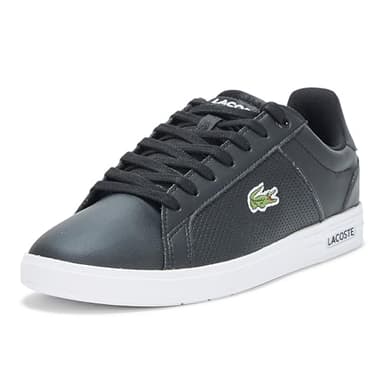 Lacoste Men's Lite Base Sneaker, Black & White, 12