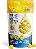 Bastion Garbage Disposal Cleaner and Deodorizer Drops- [[50-Count]] Lemon Zest Scented Kitchen Sink Freshener Pods & Drain Odor Eliminator Disposer Care Balls