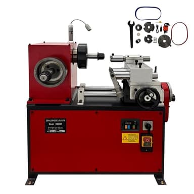 Yokoma Brake Drum/Disc Lathe C9335F Dual Purpose Brake Disc Repair Machine Drum Maintenance Lathe Turning Machine with Variable Frequency Speed Control, AC110V