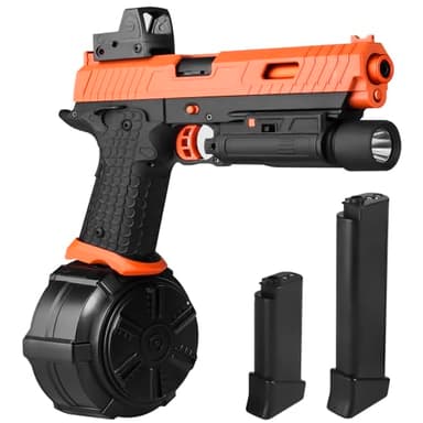 SitertCF Electric Gel Toys New X5, Full Auto Splat-Blaster Includes Drum and Goggles for Outdoor Team Game, X2 Upgrade Version for Ages 14+,Orange