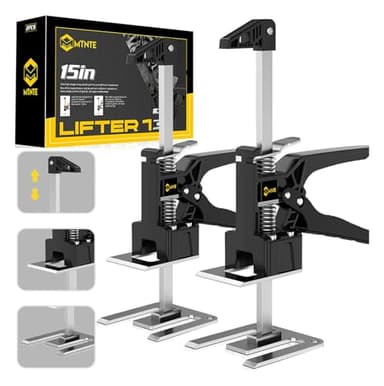 Mtnte Labor Saving Arm Jack Handle 15 in Furniture Jack Drywall Lift for Wall Tile Locator, Multi Function Height Adjustment, Door Panel, Lever Arm Tool Board Weight 365lb, Lift Range 9.8In