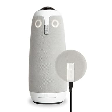 Owl Labs Meeting Owl 3 and Expansion Mic for Meeting Owl 3 - Extend Audio Reach in Larger Spaces by 8 feet (2.5 Meters) in The Direction of The mic.