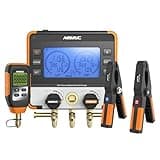 NAVAC NX1V Nexus Digital Manifold Gauge - Bluetooth for Temperature Probes - Impact-Resistant HVAC Gauge with Aluminum Body and Rubber Cover - A2L Compatible
