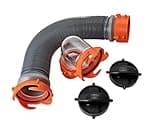 Camco 3-Foot Super Heavy-Duty Tote Tank Sewer Hose Kit | 18mil HTS Vinyl (39645), Black