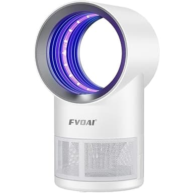 Fruit Fly Trap for Indoors, Fly Traps Indoor for Home Indoor Insect Trap with Suction, Time Setting, Bug Light & 10 Pcs Sticky Glue Boards (White)