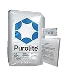 Purolite C100E New High Efficiency Resin from AFWFilters. Replacement for Water Softener 1 Cu Ft Bag with hardness test and resin change instructions by AFWFilters included!