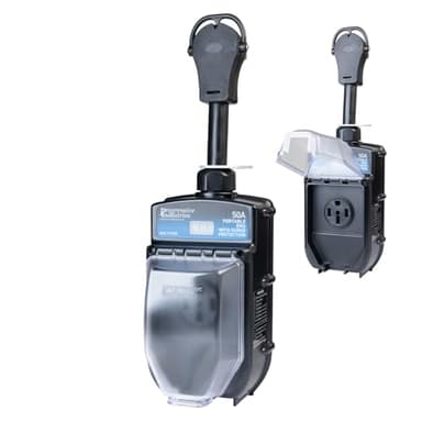 Progressive Industries EMS-PT50X Portable RV Surge Protector, Black, 50 Amp