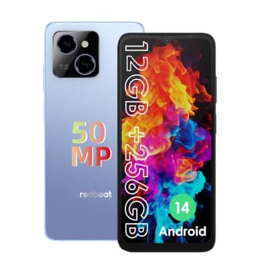 redbeat Unlocked Android Gaming Phone E3, 256GB Cell Phone/1TB TF, 6.6inch HD Octa-Core 50MP Camerca, Dual SIM 4G LTE, PDAF autofocus Dual HDR, 18W Fast Charging/5000mAh/Fingerprint Facial Lock