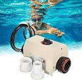 AYCHLG Swimming Pool Heat Pump, Electric Swimming Pool Heater for Above Ground Pools, up to 2000gallons, Max Output 12000BTU/hr, Heat Exchanger,110V~120V/60Hz No Plug