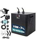Ezcasch Ice Bath Water Chiller 1/3HP 79gal for Ice Bath Tubs Universal Chiller for Ice Bath with 2 Pumps and Filter Recovery Chiller for Ice Bath and Cold Plunges for Home and Outdoors Use